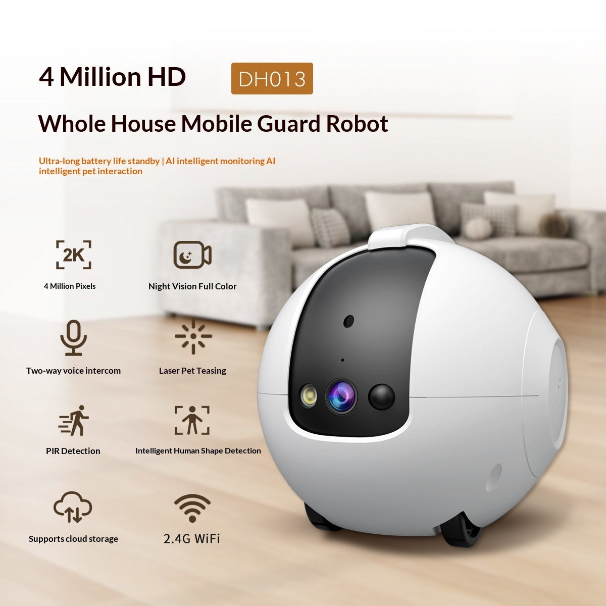 Smart AI Smart Pet Toy - WiFi App Control for Cats and Dogs