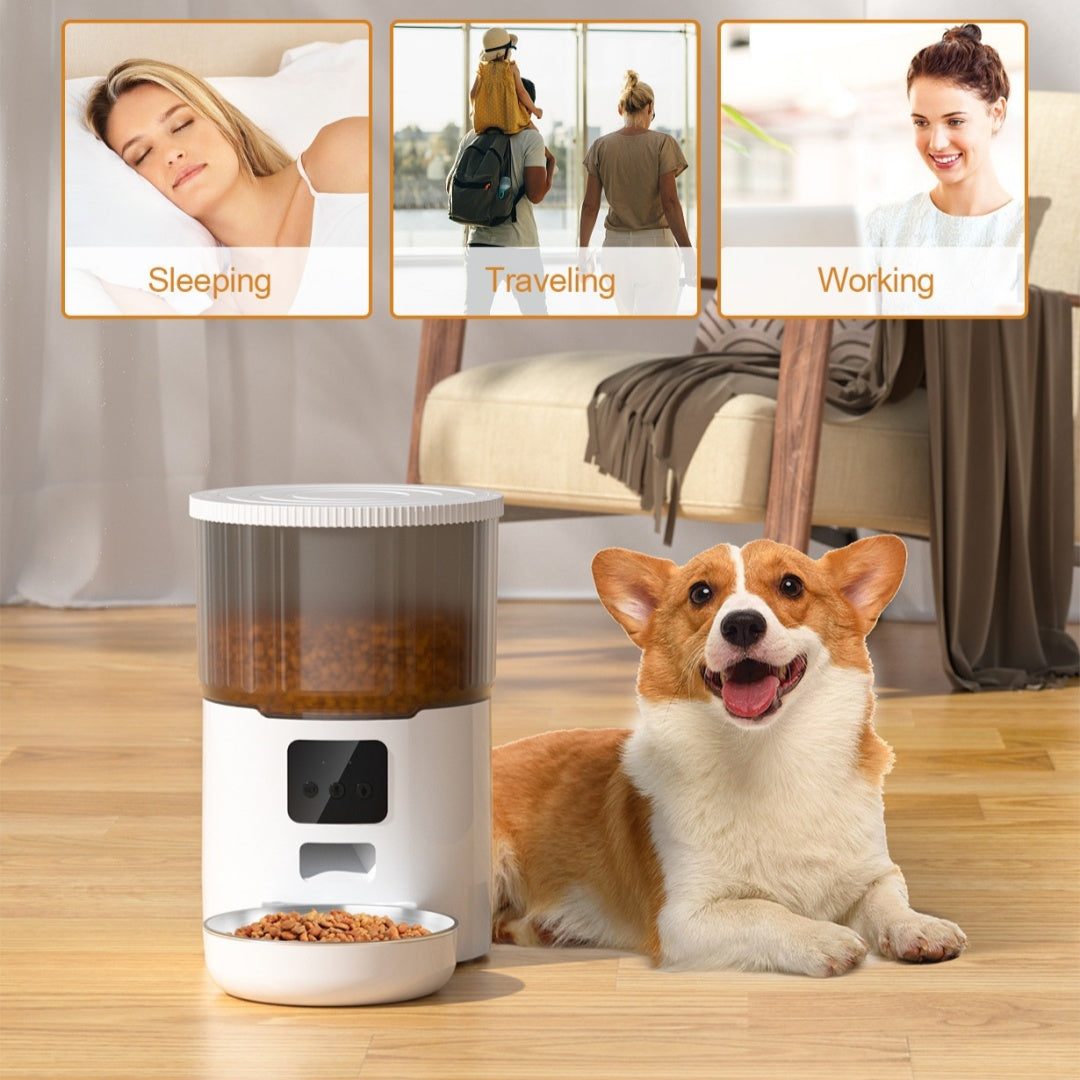 Smart Automatic Pet Feeder - WiFi App Control for Cats and Dogs