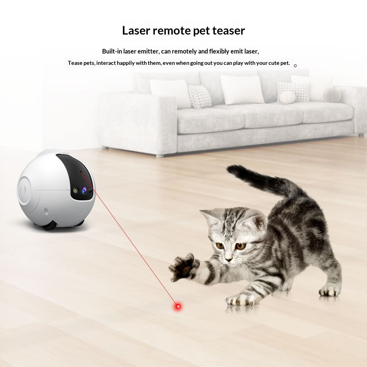 Smart AI Smart Pet Toy - WiFi App Control for Cats and Dogs