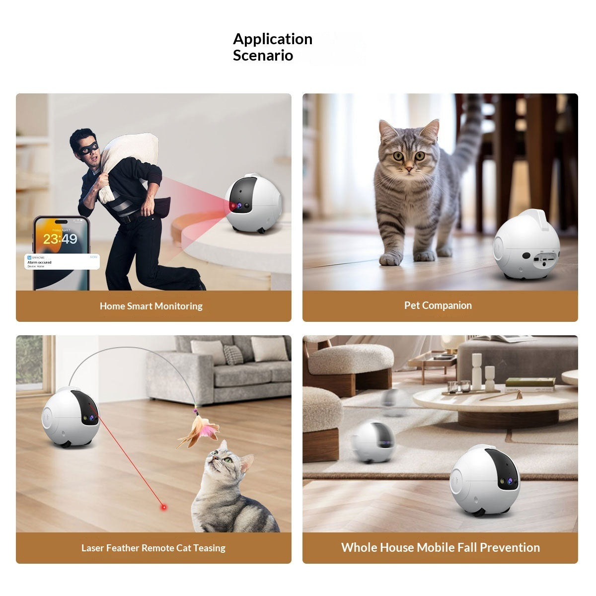 Smart AI Smart Pet Toy - WiFi App Control for Cats and Dogs