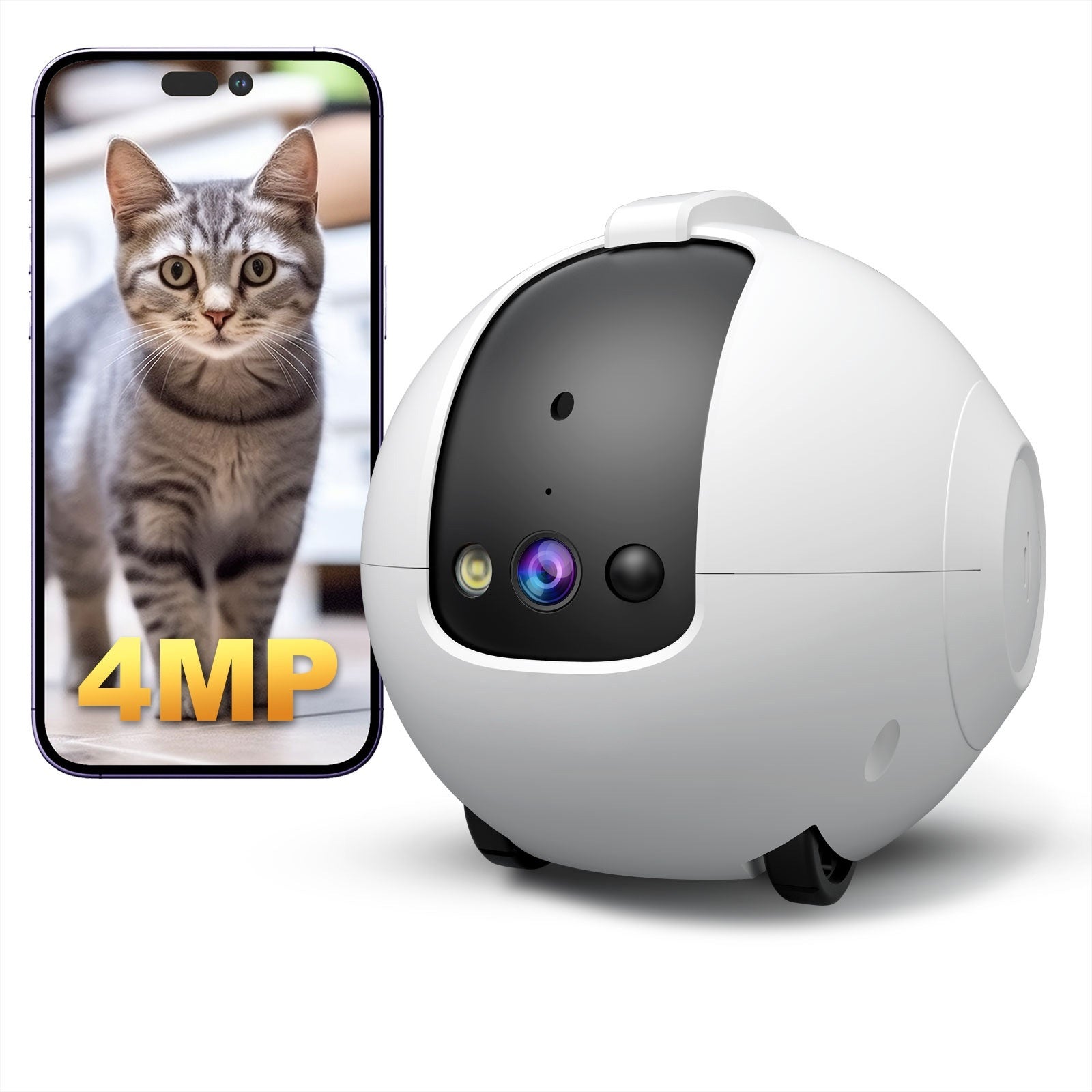 Smart AI Smart Pet Toy - WiFi App Control for Cats and Dogs